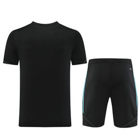 Conjunto Adidas Masculino Bermuda e Camisa Preta e Azul