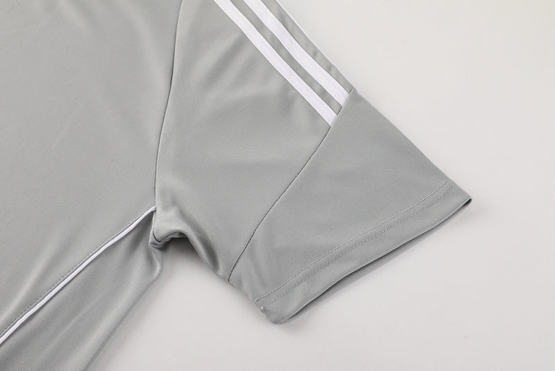 Conjunto Adidas Climacool Masculino - Bermuda e Camisa Cinza Com Branco