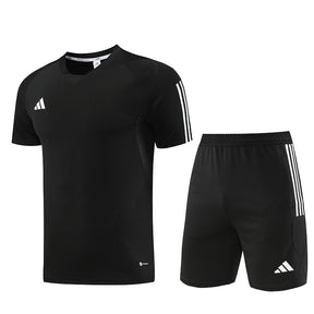 Conjunto Adidas Masculino Bermuda e Camisa Preta e Branca