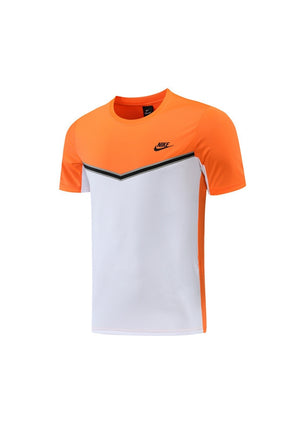 Conjunto Nike Masculino Camisa e Bermuda Laranja e Branco