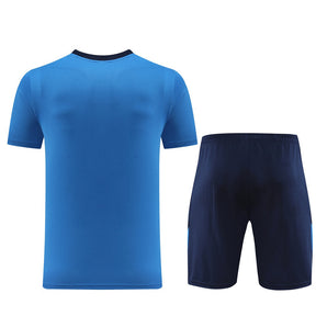 Conjunto Nike Masculino Camisa Azul e Bermuda Azul Marinho