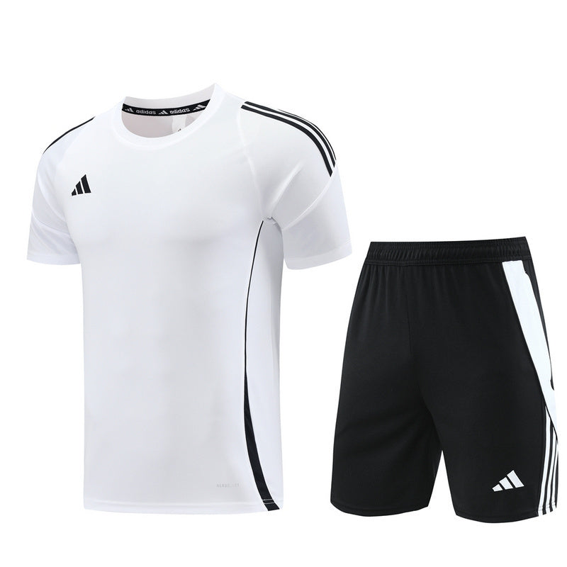 Conjunto Adidas Climacool Masculino - Bermuda Preta e Camisa Branca