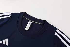 Conjunto Adidas Climacool Masculino - Bermuda e Camisa Azul Marinho Com Branco