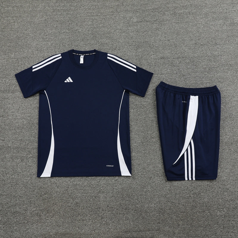 Conjunto Adidas Climacool Masculino - Bermuda e Camisa Azul Marinho Com Branco