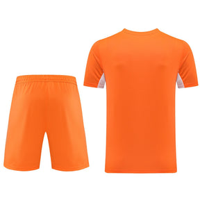 Conjunto Nike Masculino Camisa e Bermuda Laranja e Branco