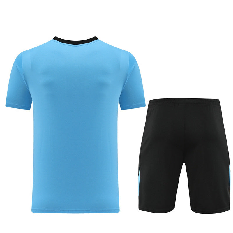 Conjunto Nike Masculino Camisa Azul e Bermuda Preta