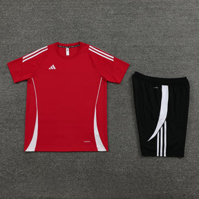 Conjunto Adidas Climacool Masculino - Bermuda Preta e Camisa Vermelha