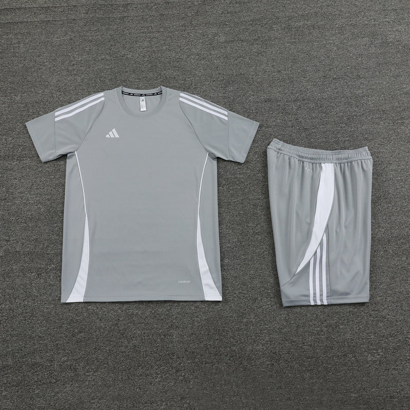 Conjunto Adidas Climacool Masculino - Bermuda e Camisa Cinza Com Branco