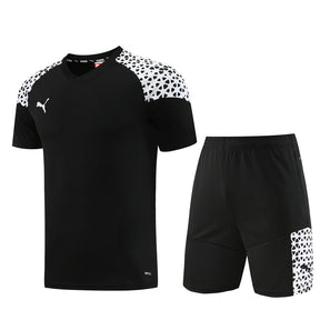 Conjunto Puma Masculino Camisa e Bermuda Preto e Branco