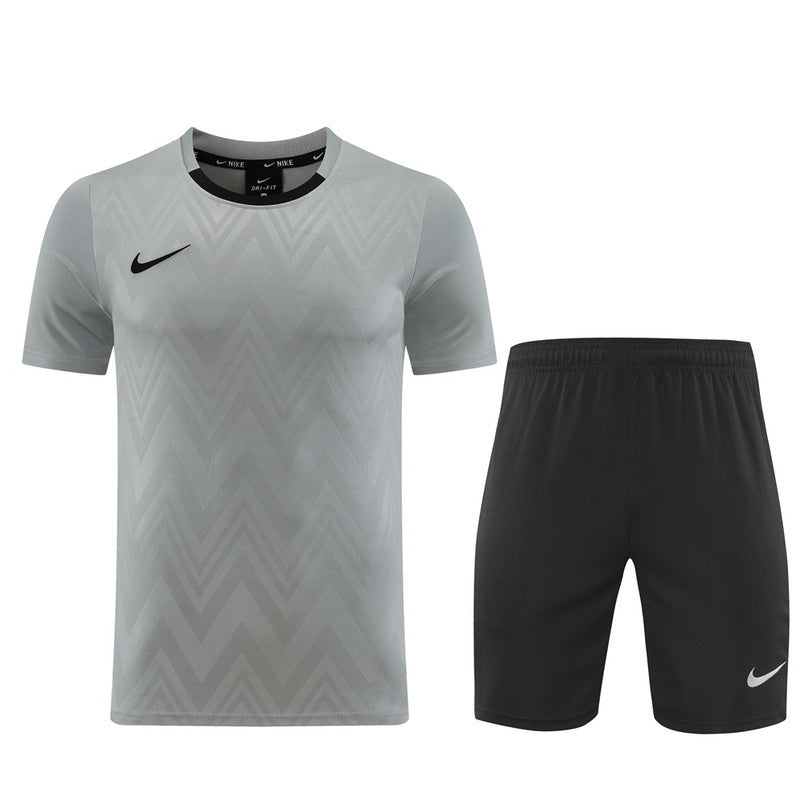 Conjunto Nike Camisa e Bermuda Cinza e Preto