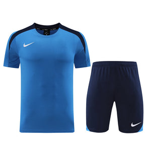Conjunto Nike Masculino Camisa Azul e Bermuda Azul Marinho