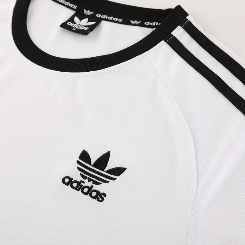 Conjunto Adidas Masculino Camisa Branco e Bermuda Preto