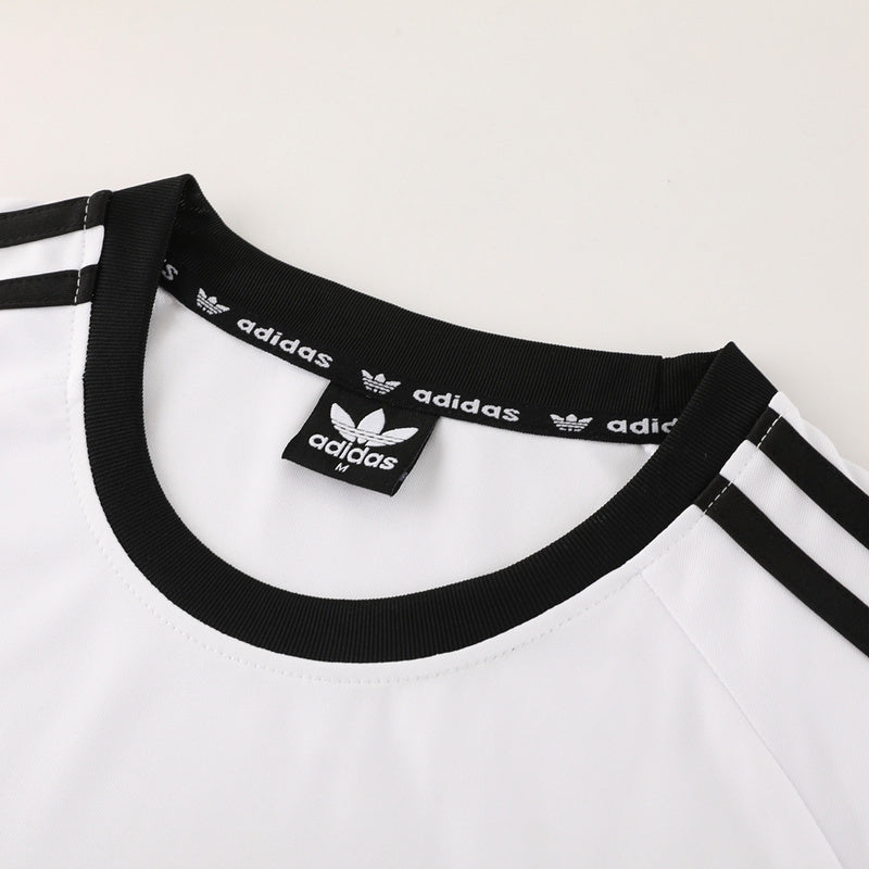 Conjunto Adidas Masculino Camisa Branco e Bermuda Preto
