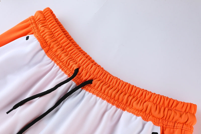 Conjunto Nike Masculino Camisa e Bermuda Laranja e Branco