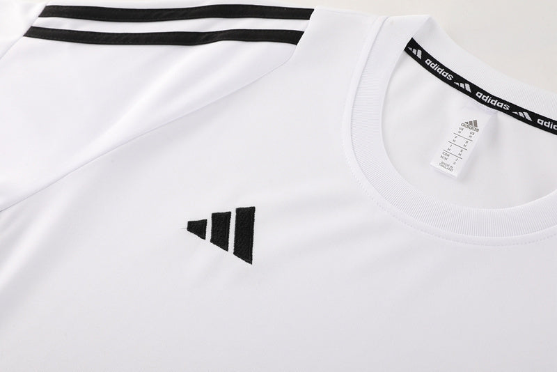 Conjunto Adidas Climacool Masculino - Bermuda Preta e Camisa Branca