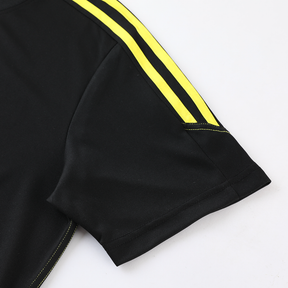 Conjunto Adidas Masculino Bermuda e Camisa Preto e Amarelo