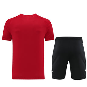 Conjunto Adidas Climacool Masculino - Bermuda Preta e Camisa Vermelha