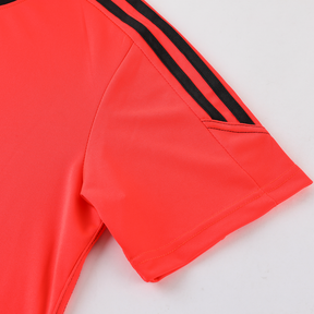 Conjunto Adidas Masculino Camisa Laranja e Bermuda Preta