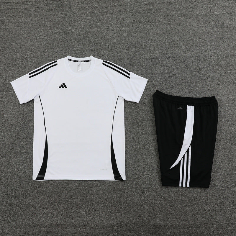 Conjunto Adidas Climacool Masculino - Bermuda Preta e Camisa Branca