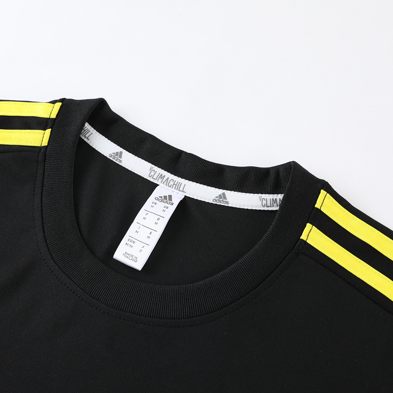 Conjunto Adidas Masculino Bermuda e Camisa Preto e Amarelo