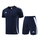 Conjunto Adidas Climacool Masculino - Bermuda e Camisa Azul Marinho Com Branco