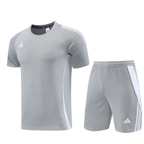 Conjunto Adidas Climacool Masculino - Bermuda e Camisa Cinza Com Branco