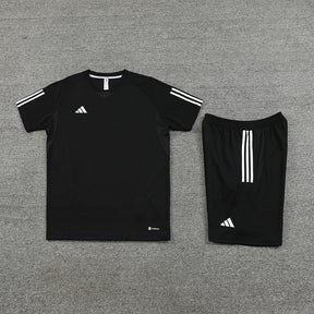 Conjunto Adidas Masculino Bermuda e Camisa Preta e Branca