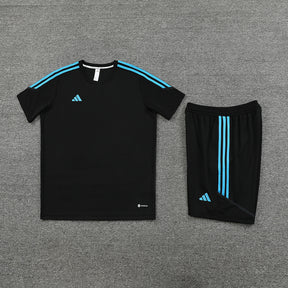Conjunto Adidas Masculino Bermuda e Camisa Preta e Azul