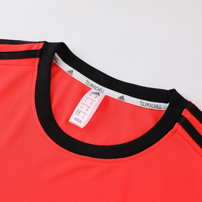 Conjunto Adidas Masculino Camisa Laranja e Bermuda Preta