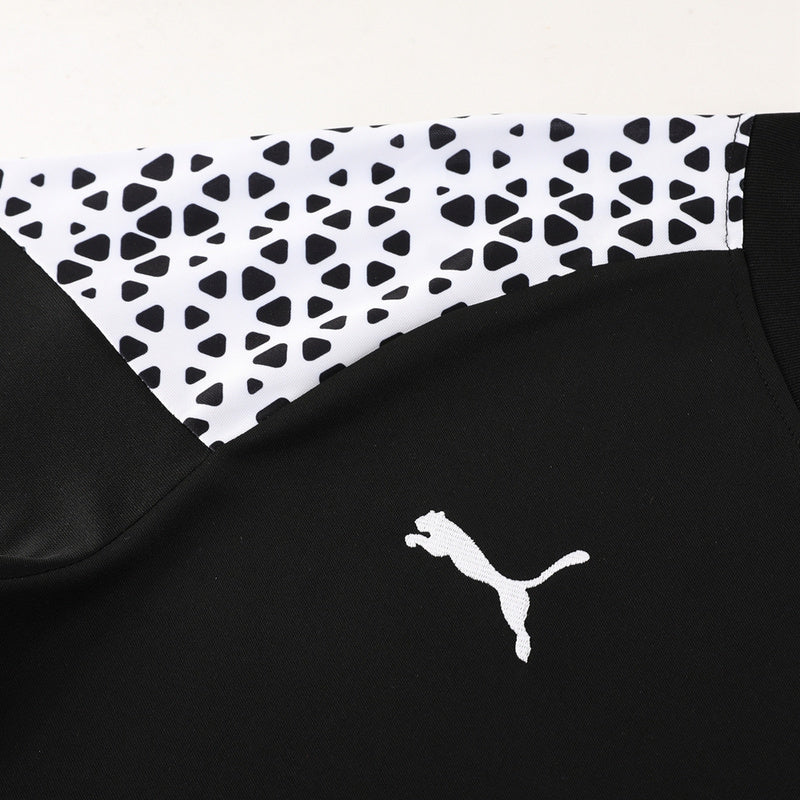 Conjunto Puma Masculino Camisa e Bermuda Preto e Branco