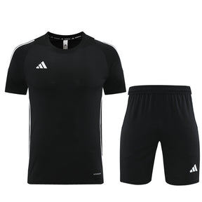 Conjunto Adidas Climacool Masculino - Bermuda e Camisa Preto Com Branco