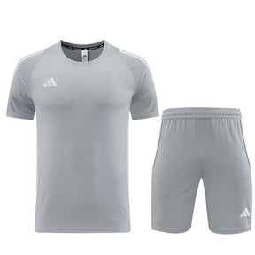 Conjunto Adidas Climacool Masculino - Bermuda e Camisa Cinza Com Branco