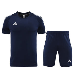Conjunto Adidas Climacool Masculino - Bermuda e Camisa Azul Marinho Com Branco