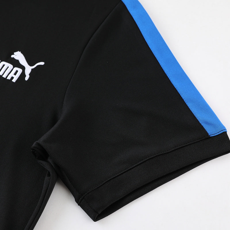 Conjunto Puma Masculino Camisa e Bermuda Preta e Azul
