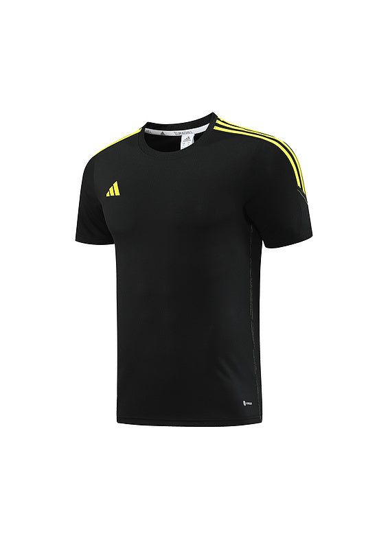 Conjunto Adidas Masculino Bermuda e Camisa Preto e Amarelo