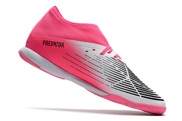 Chuteira Adidas Predator Edge.3 Futsal IC - Branco/Rosa
