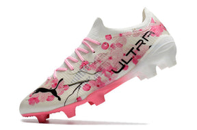 Chuteira Puma Ultra 1.3 Campo FG - Branco/Rosa