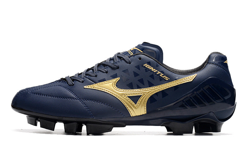 Chuteira Mizuno Wave Ignitus Japan FG - Preto/Dourado