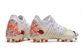 Chuteira Puma Future Z 1.3 Campo FG/AG - Branco/Vermelho