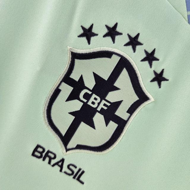 Camisa Pré-Jogo Seleção Brasil 2022 Nike - Verde Claro - Loja da Seven Oficial