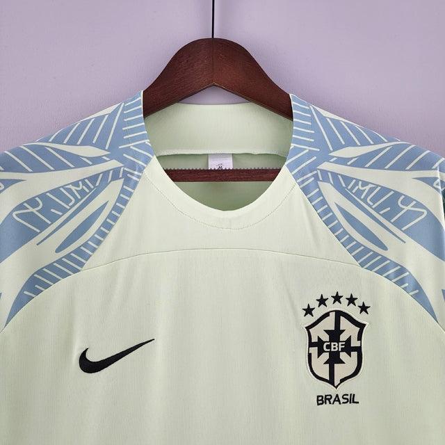 Camisa Pré-Jogo Seleção Brasil 2022 Nike - Verde Claro - Loja da Seven Oficial