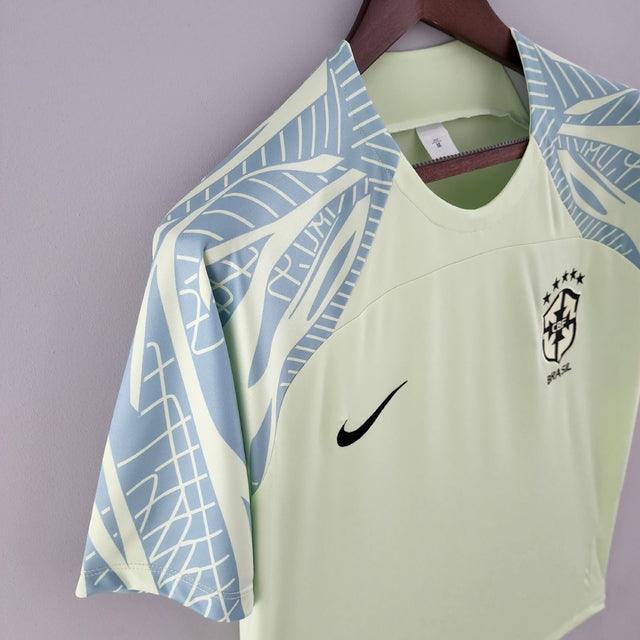 Camisa Pré-Jogo Seleção Brasil 2022 Nike - Verde Claro - Loja da Seven Oficial