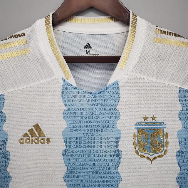 Camisa Seleção Argentina [Conceito Maradona] 21/22 Adidas - Azul e Branco - Loja da Seven Oficial