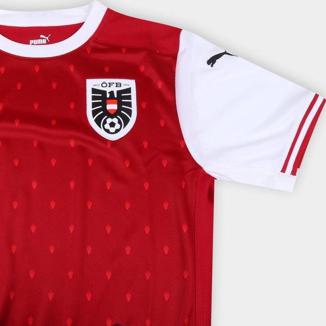 Camisa Seleção Áustria I 21/22 Puma - Vermelho e Branco - Loja da Seven Oficial
