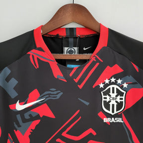 Camisa Seleção Brasil 2022 Nike - Vermelha e Preta - Treino - Loja da Seven Oficial