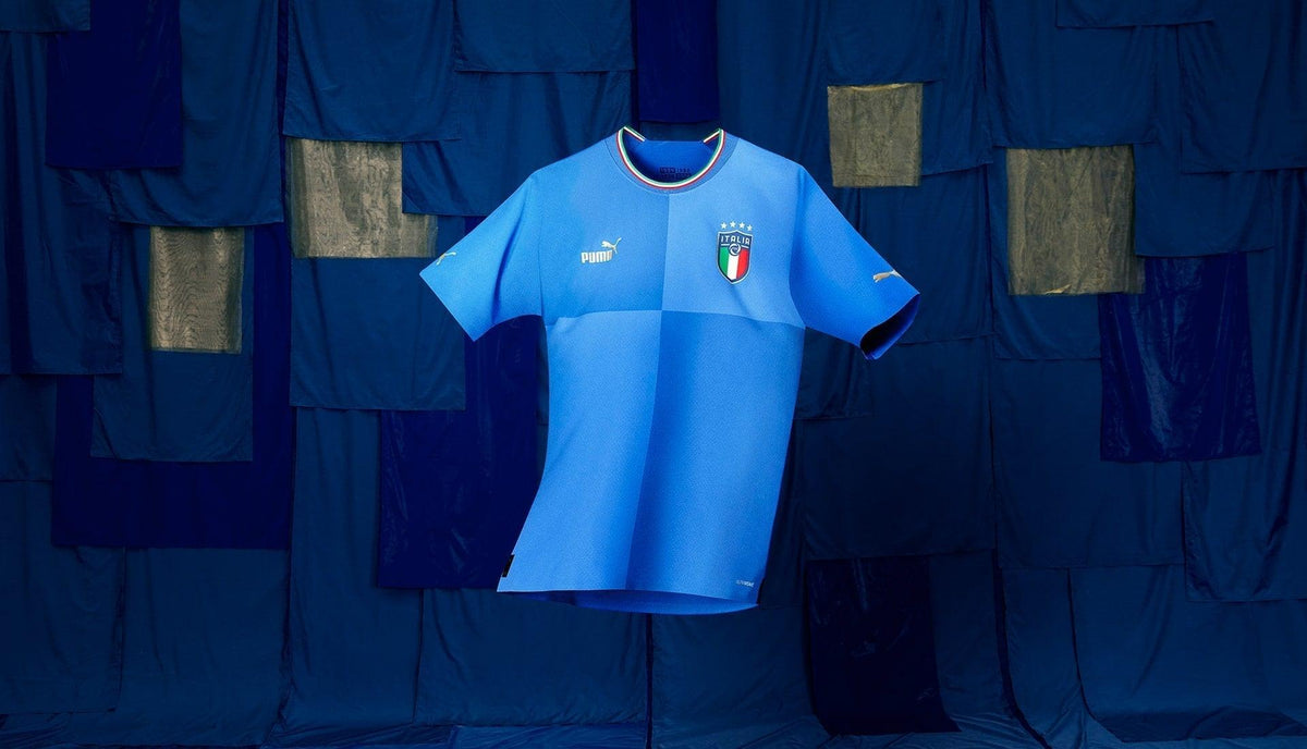Camisa Seleção Itália I 22/23 Puma - Azul - Loja da Seven Oficial