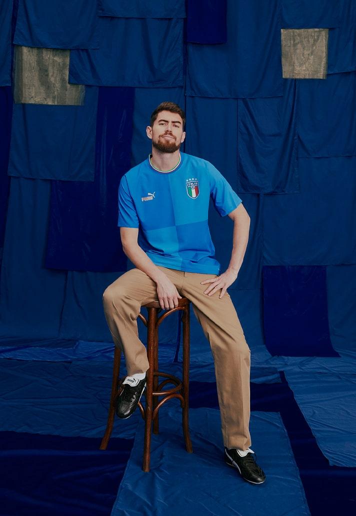 Camisa Seleção Itália I 22/23 Puma - Azul - Loja da Seven Oficial