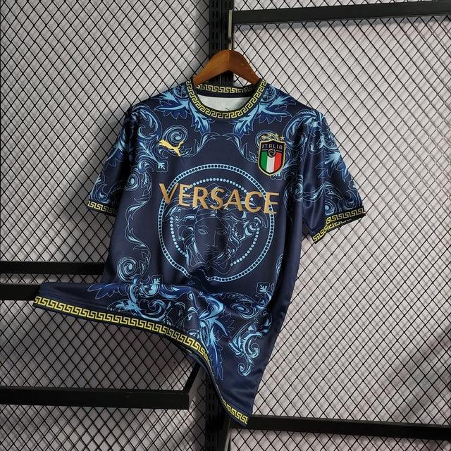 Camisa Seleção Itália x Versace - Puma - Azul - Loja da Seven Oficial
