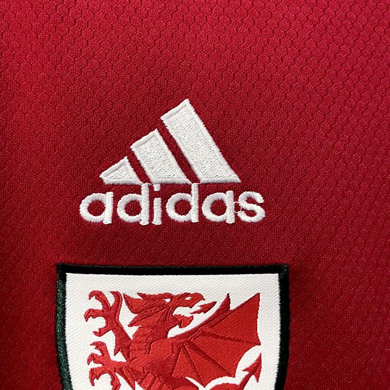 Camisa Seleção País de Gales I 2022 Adidas - Vermelho - Loja da Seven Oficial