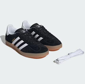 Adidas Gazelle Indoor "Black White Gum" Preto